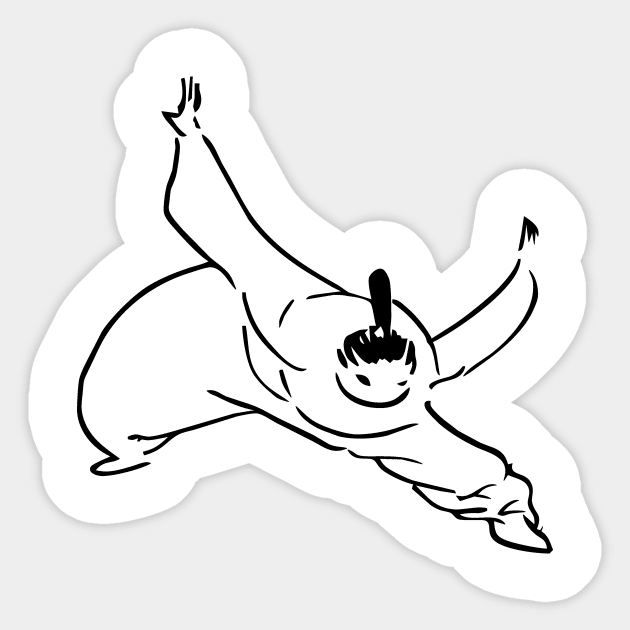 Kung-Fu Shaolin monk Sticker by Nikokosmos